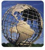 image of bronze globe statue